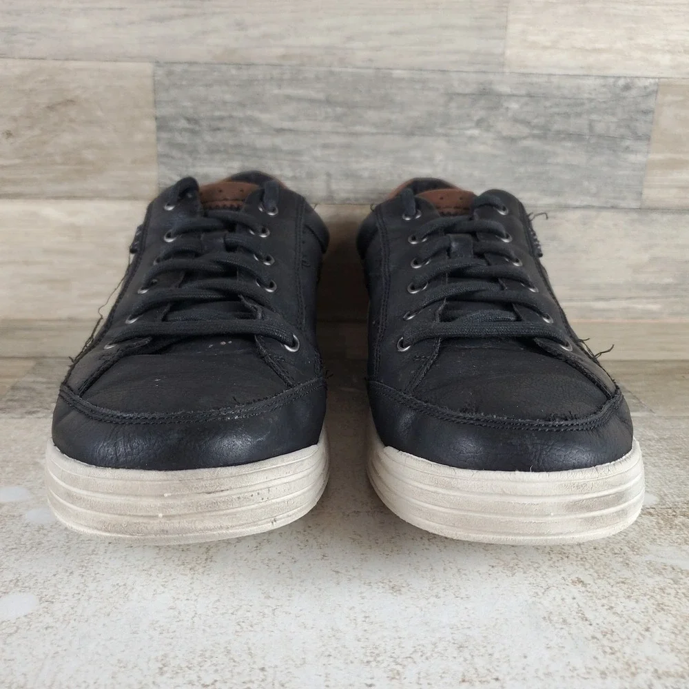 Nunn Bush City Walk Mens Oxford Shoes Sz 10.5 W Black Leather Lace Up Round Toe